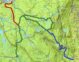 Storsteinsfjellrunden kart